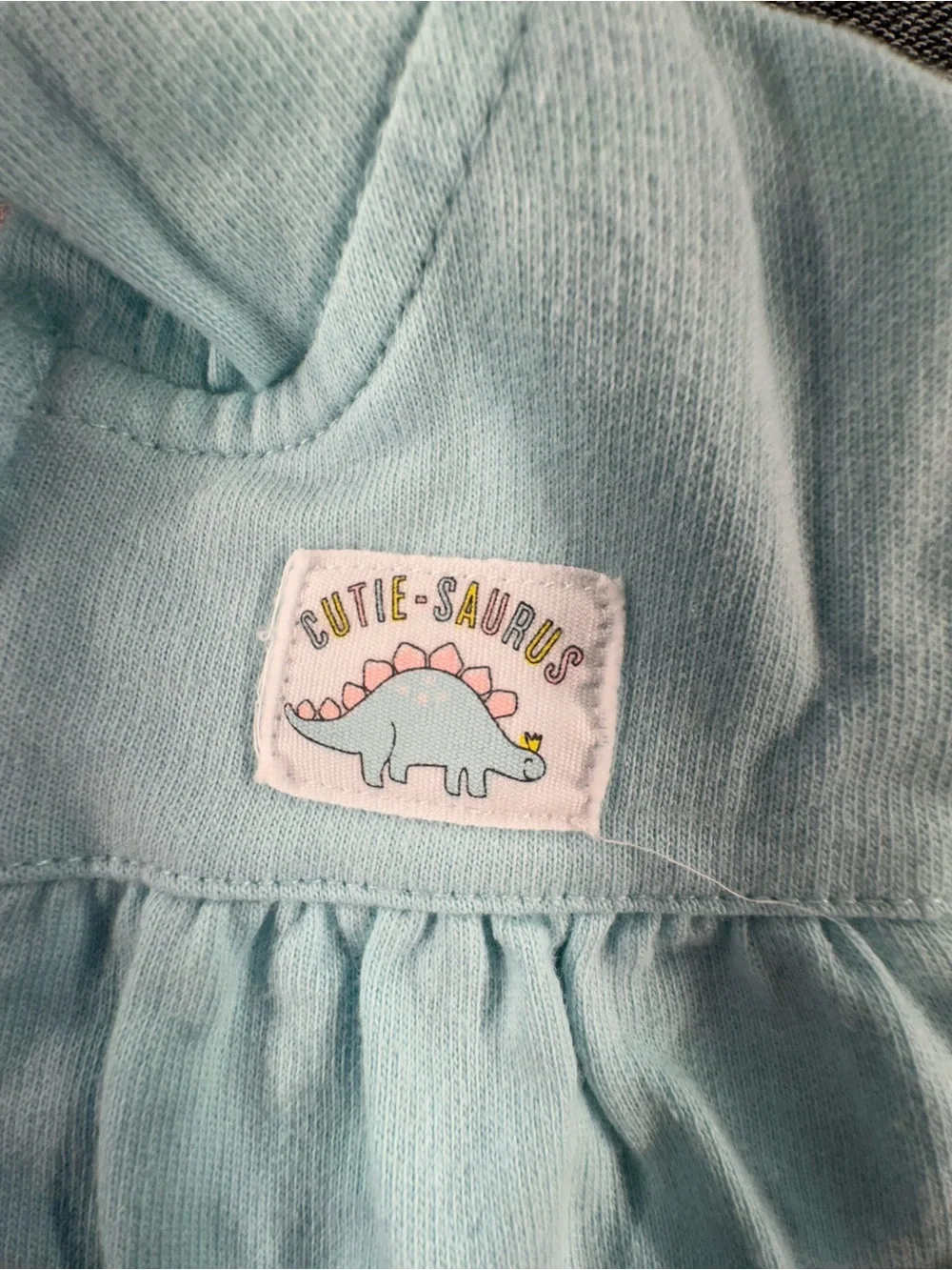 Kids—Carter's Light Blue Hoodie with Pink Hood Spikes